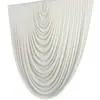 Cortinas de Boda, Drapería Semicircular Grande, Cabezal de Cortina Ondulado, Fondo de Boda, Arreglo Decorativo de Terciopelo de Seda de Leche