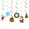 Set de Decoración Navideña de Cumpleaños Transfronterizo Banner de Papá Noel Adorno Colgante Espiral Decoración de Panal de Abeja de Escritorio