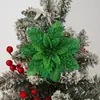 Decorações de Natal flor dourada rosa guirlanda de vime flor decorativa flor de Natal decoração de flor de Natal suprimentos para árvore de Natal DIY
