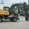 Excavadora hidráulica giratoria con pinza para madera máquina de sujeción de madera alambre de chatarra tubería de acero máquina de sujeción de acero de cinco dientes