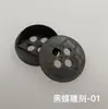 Botões de Concha Naturais Pérola Negra Esculpida Redondo Quatro Furos Borda Fina Borda Larga Camisa Tricô Botões de Concha Atacado
