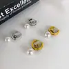 Brincos Pérola Planeta Retro Francês Nicho Luxo Leve Brincos de Alto Padrão Brincos de Design de Nicho Joias Femininas Exquisitas