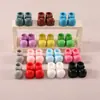 Acessórios de resina em formato de mini sapato com laço colorido, sapatos de boneca, pingentes para capa de celular com cola cremosa DIY, materiais decorativos
