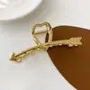 Grampo de Cabelo Transfronteiriço Versátil e Simples, Garra de Cabelo de Metal, Presilha Tubarão para Coque de Cabelo, Presilha de Cabelo Garra Grande, Acessórios de Cabelo Atacado