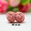 Venta directa elástico redondo doble cuentas elástico hecho a mano hebilla botón gemelos botón de camisa traje Tang botón cheongsam 1.0cm