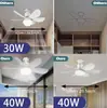 Luminária ventilador de teto silenciosa estilo nórdico para quarto e sala de estar, luminária ventilador de teto para casa com iluminação LED
