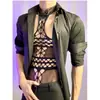 Lobe Lingerie Sexy 2026 Novo Estilo Vestido Sexy de Renda Vazada Transparente Sem Alças Roupa de Dormir Sedutora Masculina