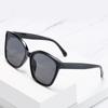 Gafas de Sol de Marco Grande de Moda para Mujer, Estilo Retro, Aptas para Rostros Redondos, Aspecto Natural, Forma Cuadrada, Gafas de Sol Estilo Urbano