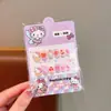 Novas Unhas Infantis Removíveis Vestíveis na Caixa para Meninas, Adesivos de Unha Removíveis, Adesivos de Unha Exquisitos de Desenho Animado, Peças de Unha