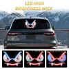 Camión, Furgoneta, Coche Ojo de Diablo Calcomanía para Coche Luz LED para Cristal Delantero y Trasero Pantalla de Expresión Dinámica Sin Cables Interfaz USB