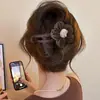 Pinza de Pato de Felpa para Otoño Temprano Pinza Grande para el Cabello Pinza Trasera para el Cabello de Mujer Pinza de Una Sola Palabra de Alta Gama Pinza de Tiburón Accesorios para el Cabello