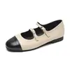 Sapatos Mary Jane Prateados Personalizados para Mulheres para Combinar com Saias, Estilo Francês, Sapatos Baixos com Tira Única, Sapatos Femininos de Tamanho Grande