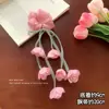 Goma para el pelo grande floral dulce estilo coreano para cabello grueso, accesorio para el pelo de alta gama para niñas