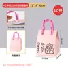 Bolsa térmica desechable para pastel de 4 4 pulgadas, bolsa de mano de papel de aluminio, bolsa de embalaje para llevar, logotipo comercial