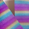 Papel de Brillo Arcoíris Personalizado de 250g Nuevo Material Láser Papel de Brillo Colorido