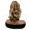 Cola de caballo postiza, moda europea y americana transfronteriza, cola de caballo postiza rizada corta multicolor, cola de caballo postiza de fibra sintética grande y ondulada, trenza postiza