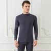 Ropa de Otoño y Pantalones para Hombres de Mediana Edad y Mayores Todo Algodón Delgado Suéter de Algodón para Hombre Cuello Medio de Algodón Traje de Ropa Interior Térmica para Hombre