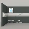 Línea de PU Línea de estuco imitación francesa Borde de pared de fondo de TV Tira decorativa Línea de modelado Flor de esquina de techo europea
