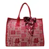 Bolsa de Casamento Vermelha Bolsa de Grande Capacidade para Mulheres 2025 Nova Bolsa Casual de Ombro para o Dia a Dia Bolsa de Mão para Noiva Bolsa Tote