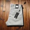 Estación europea verano delgado hombres elástico algodón mercerizado Tencel transpirable hombres pantalones rectos holgados negocios casual pantalones