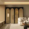 Nuevo Biombo Plegable Estilo Chino para Sala de Estar, Biombo Plegable para Entrada, Sala de Té, Dormitorio, Biombo de Luna de Bambú, Estética Estilo Song