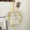 Mochila para ensino fundamental e médio, bolsa para cursinho, grande capacidade, design de nicho estilo coreano, bolsa de ombro estudantil estilo faculdade