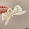 Estilo Novo de Verão Plissado Fashionável High-End Presilha de Laço Grampo de Cabelo Doce Presilha de Tubarão Acessórios de Cabelo na Parte de Trás da Cabeça Promoção Especial