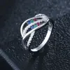 Accesorios Explosivos Transfronterizos Anillo de Pareja Anillo de Boda Anillo de Circonita de Simulación Moissanita Anillo de Diamante para Mujer Anillo Ajustable