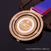 Fábrica de origem personaliza medalhas de metal para eventos esportivos escolares, atividades esportivas infantis e itens comemorativos; medalhas de campeão feitas sob medida