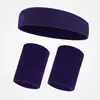 Pulseiras de toalha multicoloridas, faixas de cabeça esportivas, faixas de cabelo, munhequeiras, faixas de suor, conjuntos de cores sólidas, patches bordados, equipamentos de proteção
