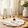 Taza de parche de alto borosilicato, taza de agua de vidrio con parche 3D creativa, taza de leche doméstica resistente al calor, café oficina al por mayor