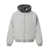 Ropa Vintage 2025 Invierno Nuevo Estilo Retro Americano de Alta Gama Chaqueta Corta Cálida de Algodón con Capucha Águila de Montaña