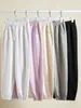 Pantalones Deportivos Casuales de Seda Compuesta AG300g para Mujer Primavera/Otoño Pierna Recta Color Sólido Estilo Simple Cortavientos Todo Fósforo