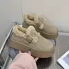 Botas de nieve anticolor para mujer, estilo slip-on, para comercio exterior transfronterizo, invierno, suela gruesa, moda, versátiles, forro de felpa, cálidas, zapatos de algodón tipo Birkenstock