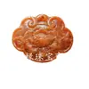 Jade Jade Jade Vermelho Jade de Trava Livre Pingente de Jade Vermelho Verde Seco Ruyi Dragão Duplo Parede Fivela de Moeda de Cobre Pingente Pingente de Grampo de Cabelo Atacado