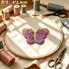 Parches de Tela Bordados, Parches de Mariposa, Parches Termoadhesivos, Apliques Bordados de Cometa Estilo Chino Tradicional Hanfu, Accesorios Lavables para Mesa de Sofá