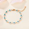 Pulsera Tohm Elegante y Versátil de Acero Inoxidable Chapado en Oro de 18 Quilates para Mujer, Pulsera Personalizada de Alto Gama con Ojo de Ángel de Color Mixto