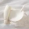 Conjunto de Sutiã Sem Fio Respirável com Renda e Suporte Lateral e Lindo Design nas Costas para Jovens Mulheres