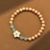 Pulsera Rosario de Sándalo Antiguo Natural Barbie Diseño Clásico Original para Hombre y Mujer Pulsera de Cuentas de Buda de una Sola Vuelta Joyería