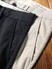 Pantalones Casuales de Negocios Rectos Sueltos para Hombre de Lino Delgado de Nueva Colección Primavera y Otoño con Lyocell Tencel Algodón Lino