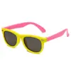 S8002 Óculos de Sol de Silicone Infantis Óculos de Sol de Unha de Arroz de Silicone Óculos de Sol com Combinação de Cores Polarizados para Meninos e Meninas