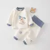Conjunto Acolchado de Dos Piezas para Bebé Otoño e Invierno, Conjunto Cálido Espeso de Dos Piezas para Recién Nacido Primavera y Otoño, Ropa y Pantalones de Otoño para Bebé