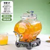 Botella de vidrio para licor infusionado con grifo, barril de cerveza, refrigerador de bebidas de té de frutas, jarra de agua fría, popular contenedor de cola para jugo