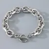 Atacado de fábrica joias pulseira de aço titânio corrente cruzada corrente em O corrente com borda cortada homens e mulheres colar de aço inoxidável corrente lisa acessórios