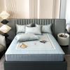 Conjunto de Três Peças de Mat de Seda de Gelo Estampado Digital Classe A Verão Espessado Antibacteriano Lavável Lençol de Cama de Luxo Acessível Mat para Ar Condicionado