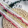 Color encaje elástico de dos vías tipo hongo accesorios banda elástica plisada de malla material para ropa 3.0