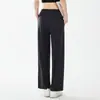 Pantalones de Hilo de Seda Finos de Verano 2026 Pantalones Deportivos Casuales Pantalones con Protección Solar para Mujer Pantalones de Pierna Ancha Sueltos con Caída Pantalones Rectos Frescos