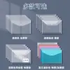Bolsa para Arquivos A4 Plástico Transparente Grande Capacidade Impermeável Bolsa para Armazenamento de Provas de Estudante Bolsa com Fecho de Pressão para Informações de Arquivos de Escritório