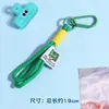 Bolsa con Bloques de Color Tejida a Mano Colgante Llavero Accesorios Correa de Muñeca Anti-Pérdida Portátil Nailon Correa para Teléfono Al por Mayor