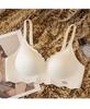 Ropa interior rayada dulce de moda Sin marcas Sujetador superior Push-up de cierre lateral Sujetador de espalda en U Belleza Levantador de espalda